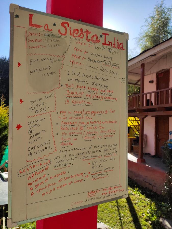 La Siesta India Manali Vandrehjem Eksteriør billede